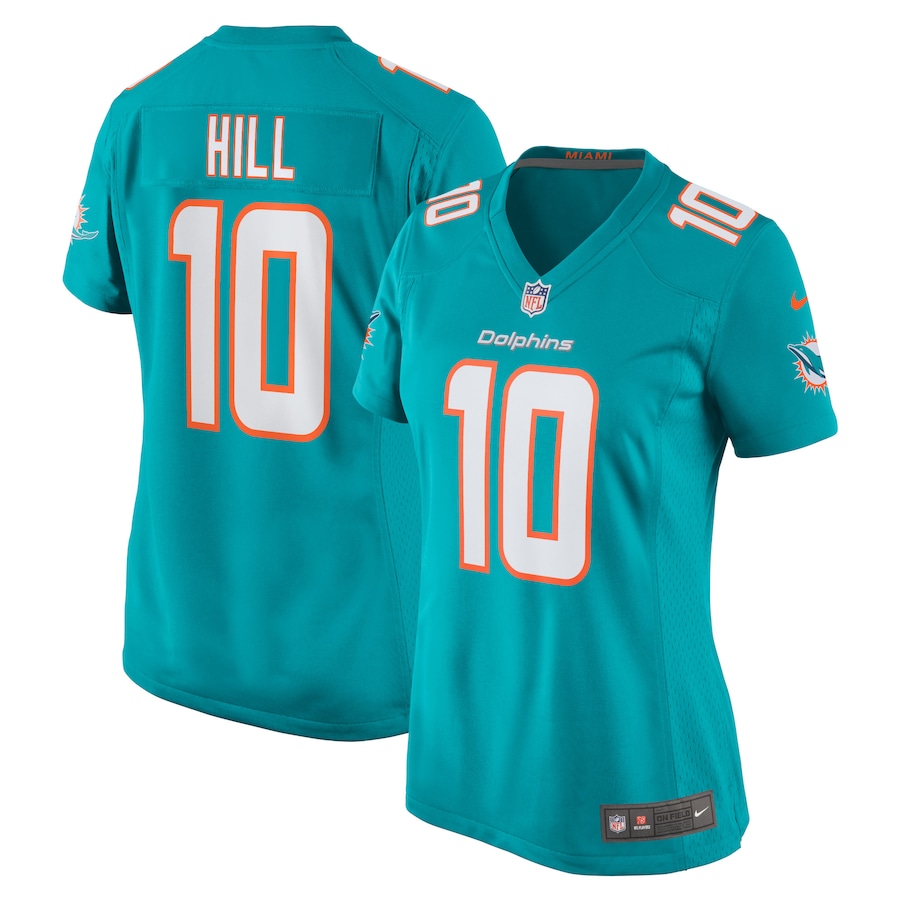 Women Miami Dolphins #10 Tyreek Hill Green Game Stitched Football NFL Jerseys->women nfl jersey->Women Jersey